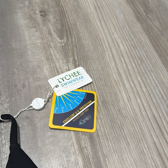 42. Lychee Swimwear Black Traingle Bikini Top - Picture 4 of 5